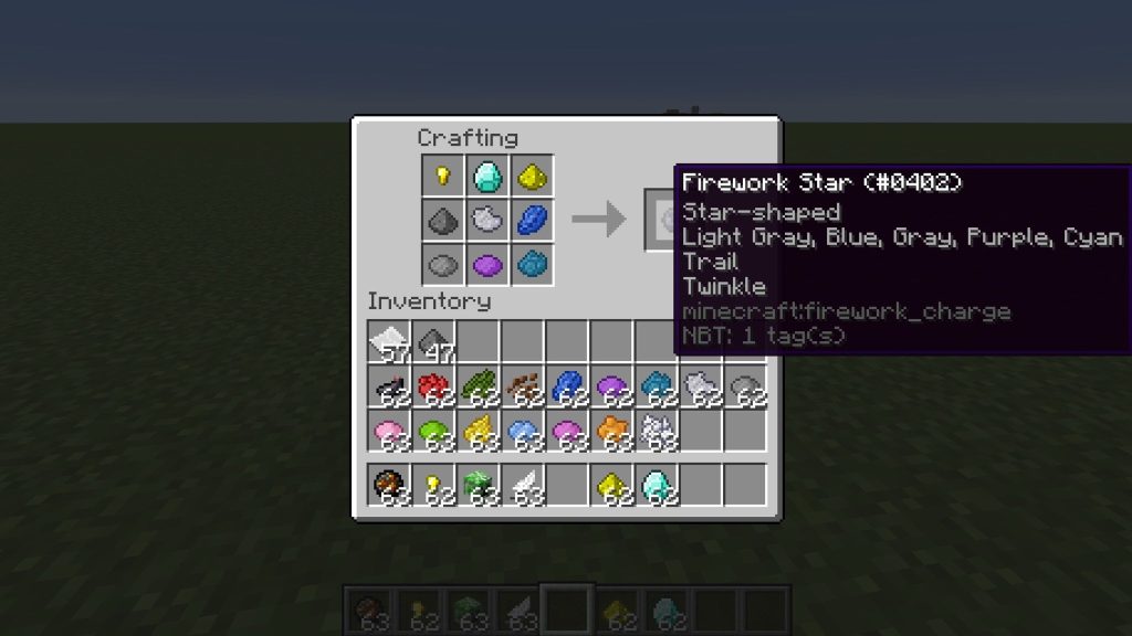 2. Crafting Recipe for Exploding Fireworks